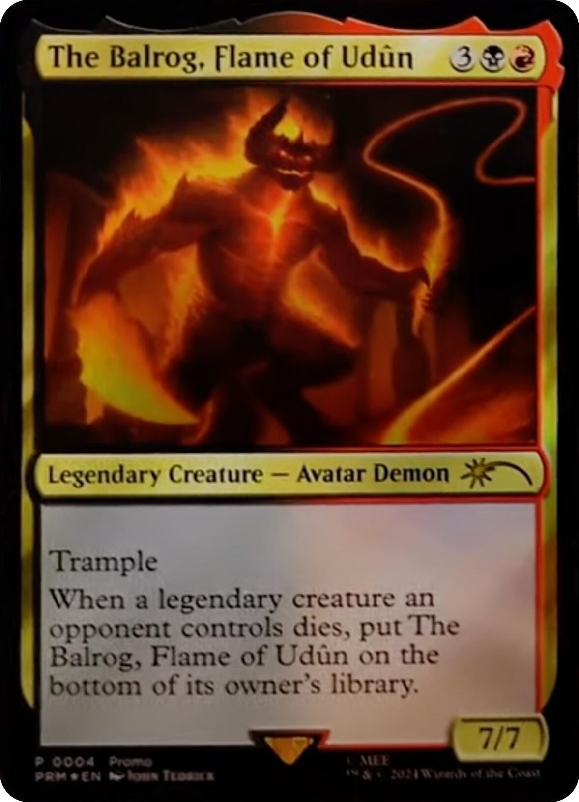 Image for The Balrog, Flame of Udun (4) [Unique and Miscellaneous Promos] - Magic: The Gathering