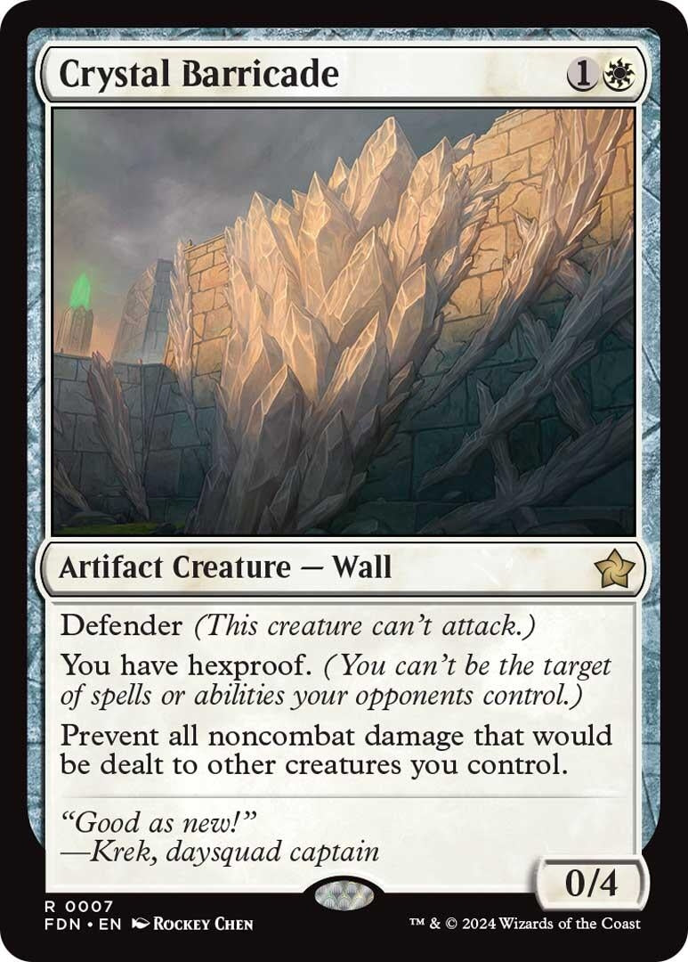 Image for Crystal Barricade (7) [Foundations] - Magic: The Gathering