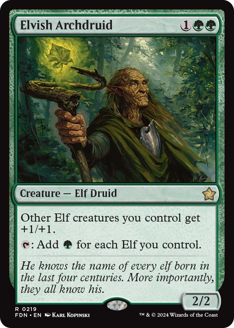 Image for Elvish Archdruid (219) [Foundations] - Magic: The Gathering