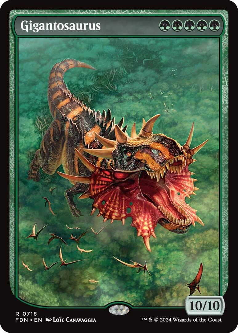 Image for Gigantosaurus (Full Art) (718) [Foundations] - Magic: The Gathering