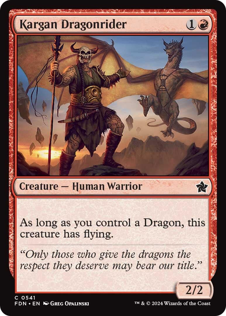 Image for Kargan Dragonrider (541) [Foundations] - Magic: The Gathering