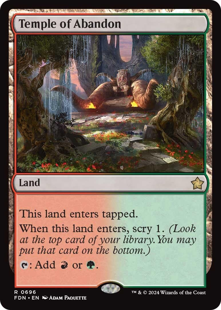 Image for Temple of Abandon (696) [Foundations] - Magic: The Gathering
