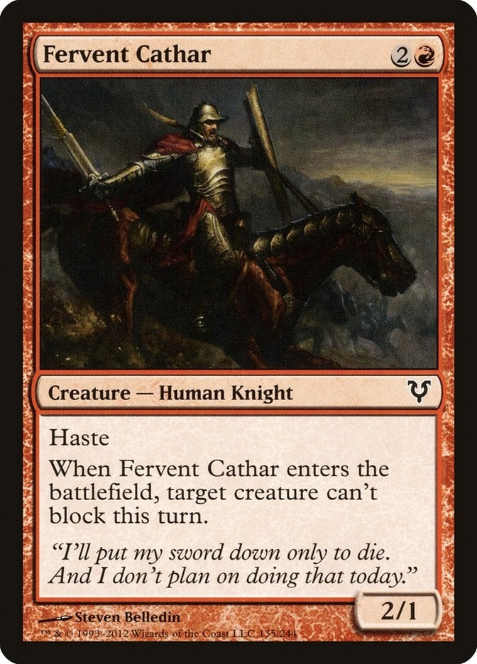 Image for Fervent Cathar (135) [Avacyn Restored] - Magic: The Gathering