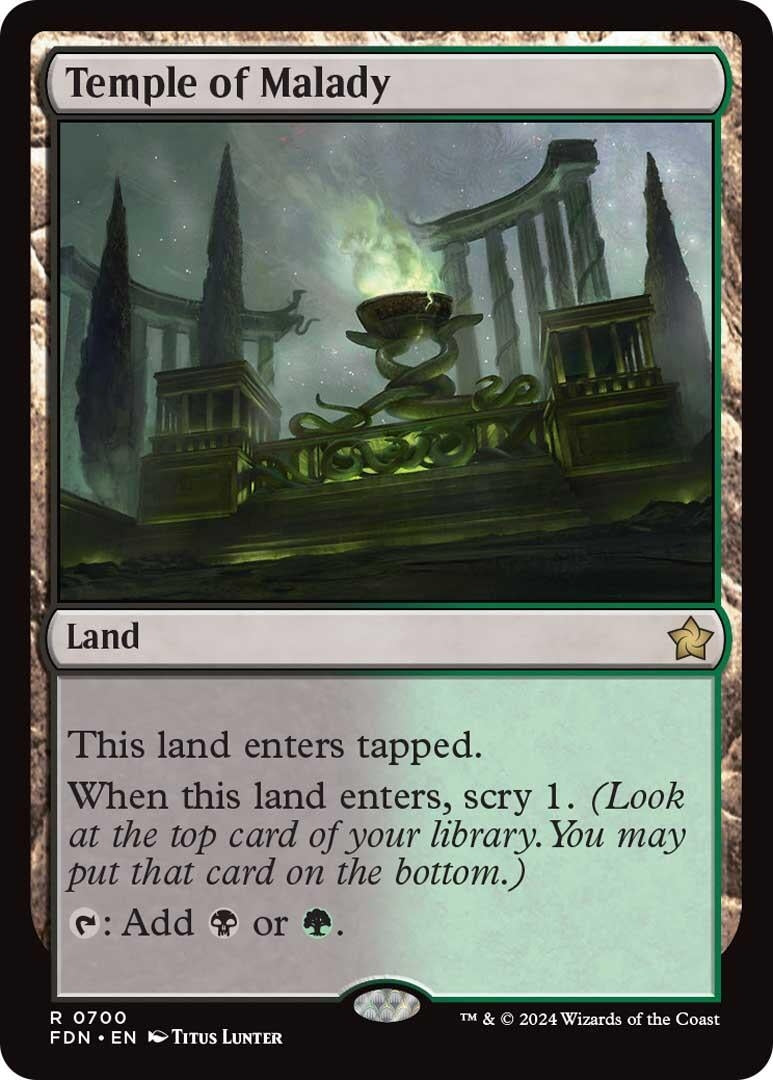 Image for Temple of Malady (700) [Foundations] - Magic: The Gathering