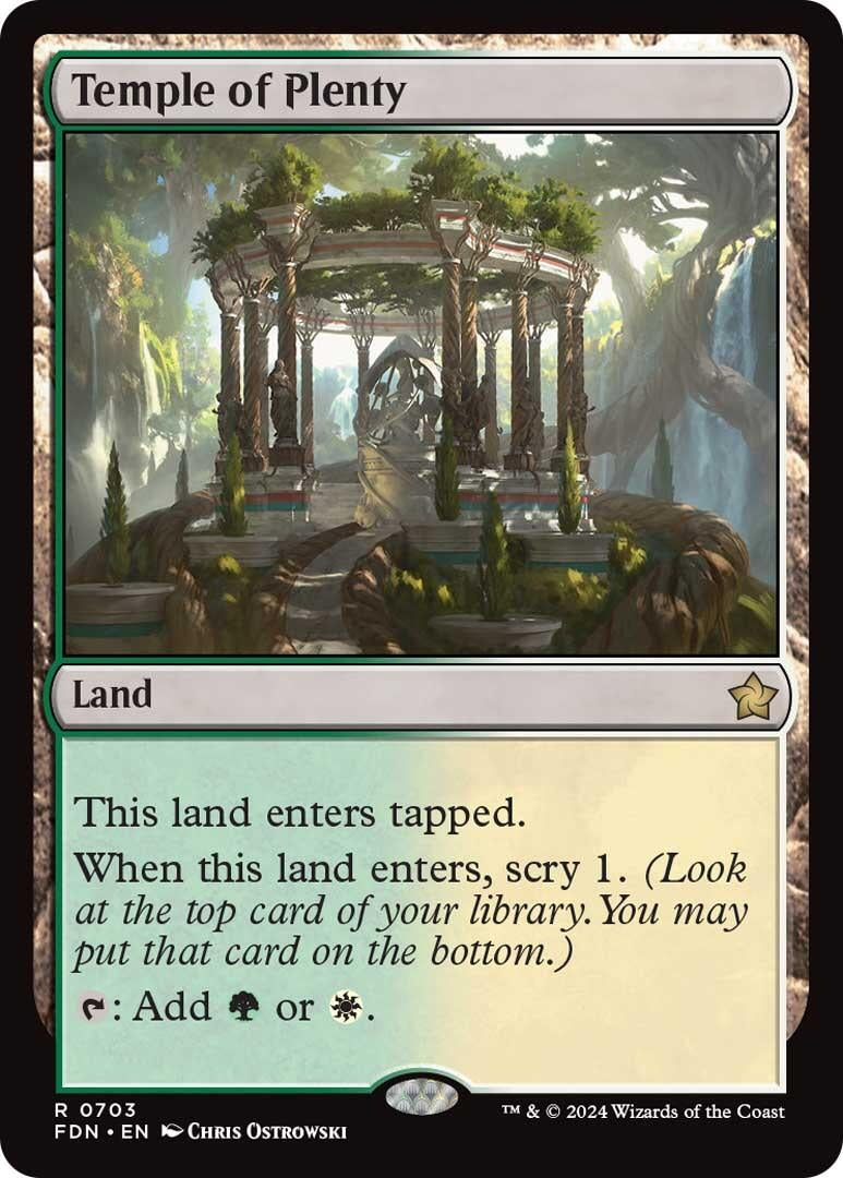 Image for Temple of Plenty (703) [Foundations] - Magic: The Gathering