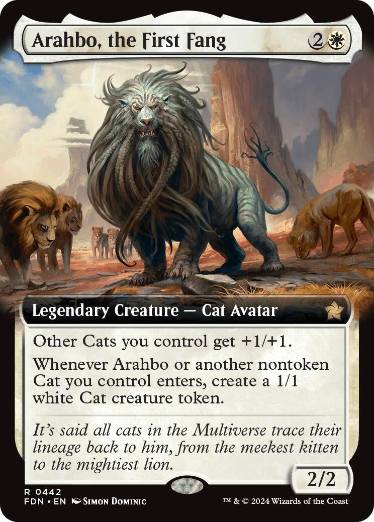 Image for Arahbo, the First Fang (Extended Art) (442) [Foundations] - Magic: The Gathering