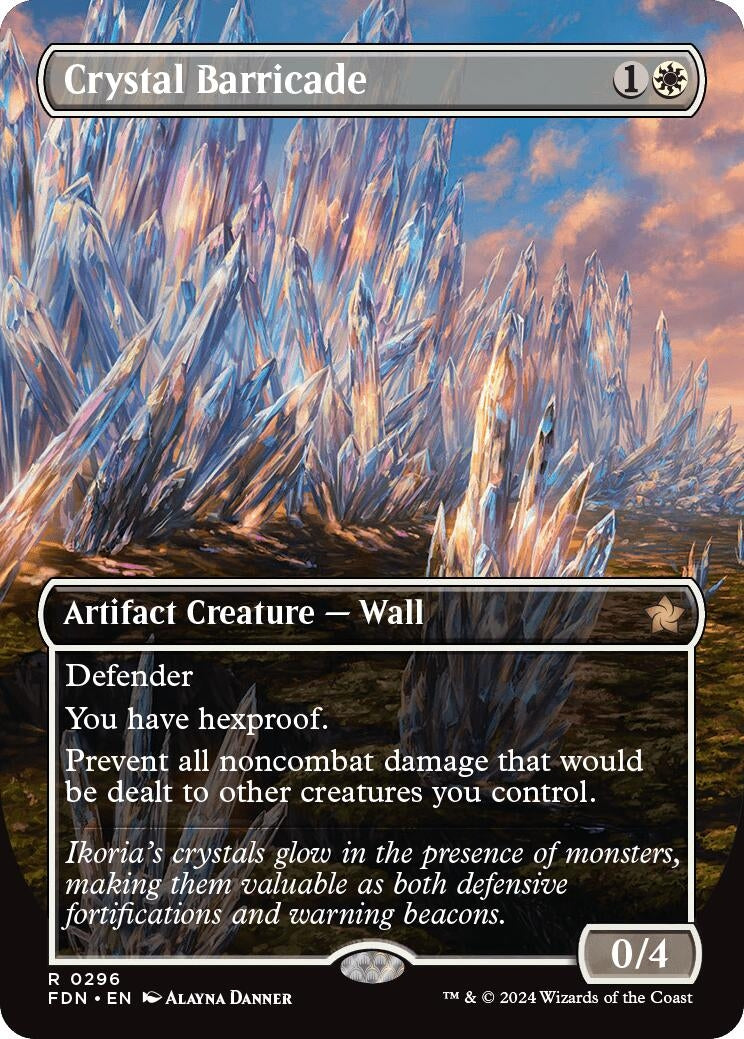 Image for Crystal Barricade (Borderless) (296) [Foundations] - Magic: The Gathering