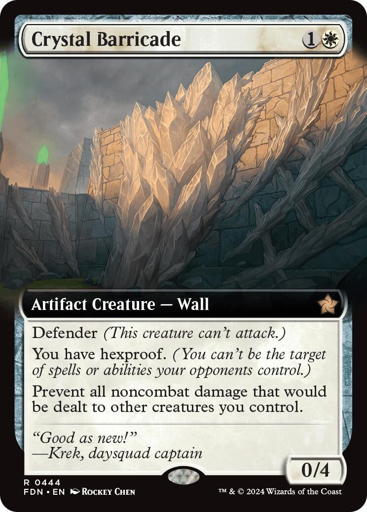 Image for Crystal Barricade (Extended Art) (444) [Foundations] - Magic: The Gathering