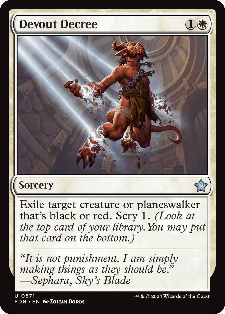 Image for Devout Decree (571) [Foundations] - Magic: The Gathering