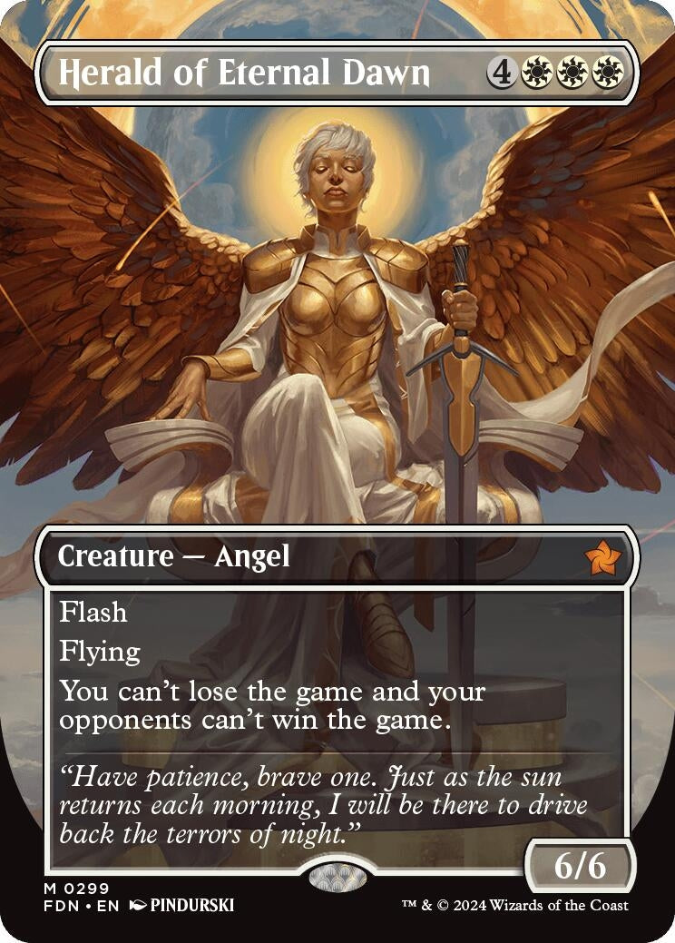 Image for Herald of Eternal Dawn (Borderless) (299) [Foundations] - Magic: The Gathering