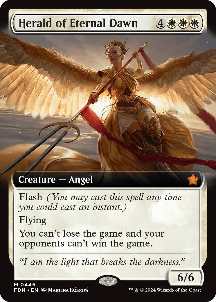 Image for Herald of Eternal Dawn (Extended Art) (446) [Foundations] - Magic: The Gathering