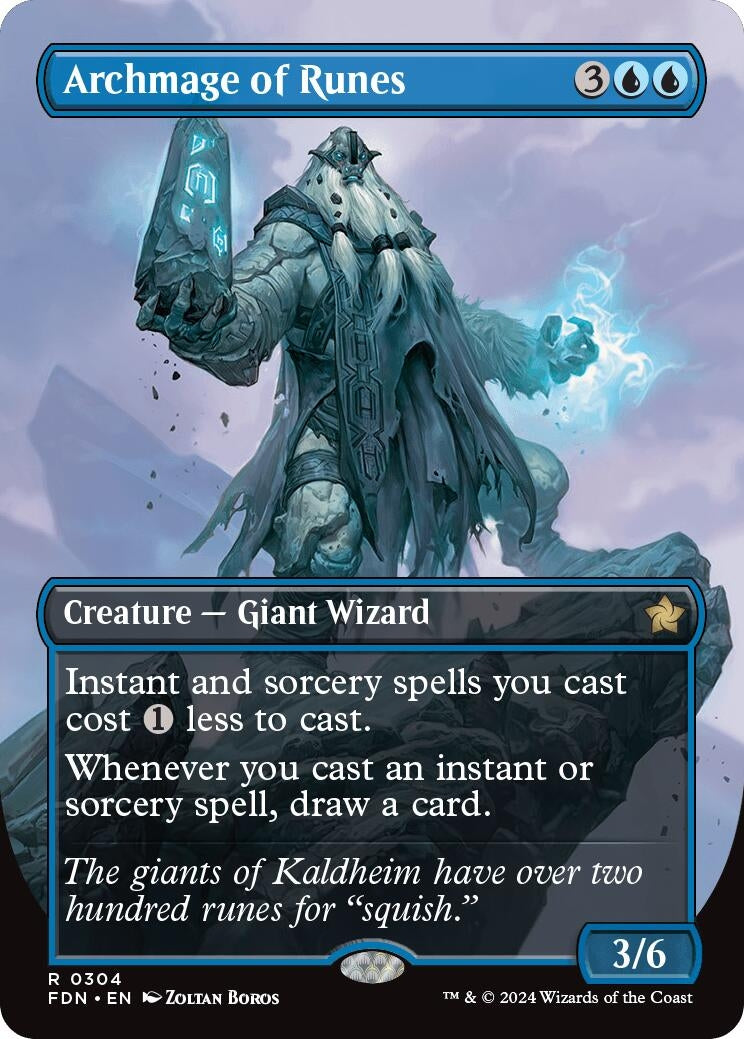 Archmage of Runes (Borderless) (304) [Foundations]