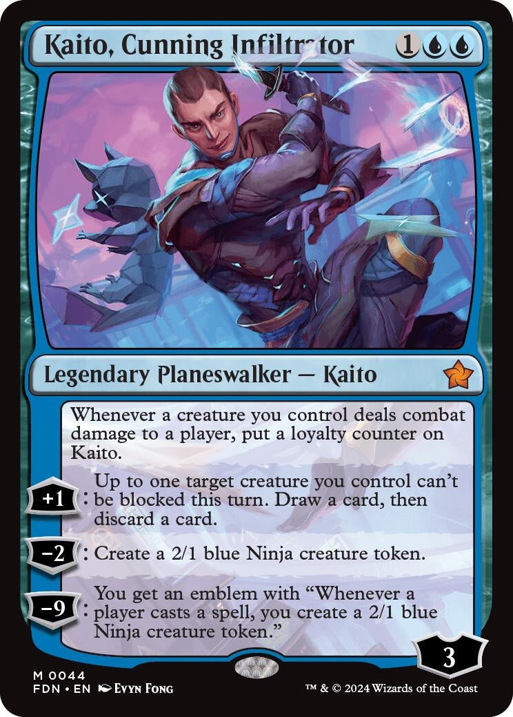 Image for Kaito, Cunning Infiltrator (44) [Foundations] - Magic: The Gathering