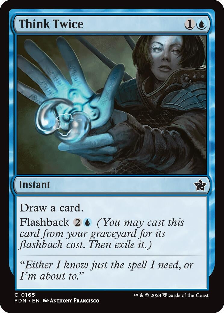Image for Think Twice (165) [Foundations] - Magic: The Gathering