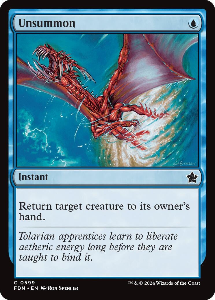 Image for Unsummon (599) [Foundations] - Magic: The Gathering