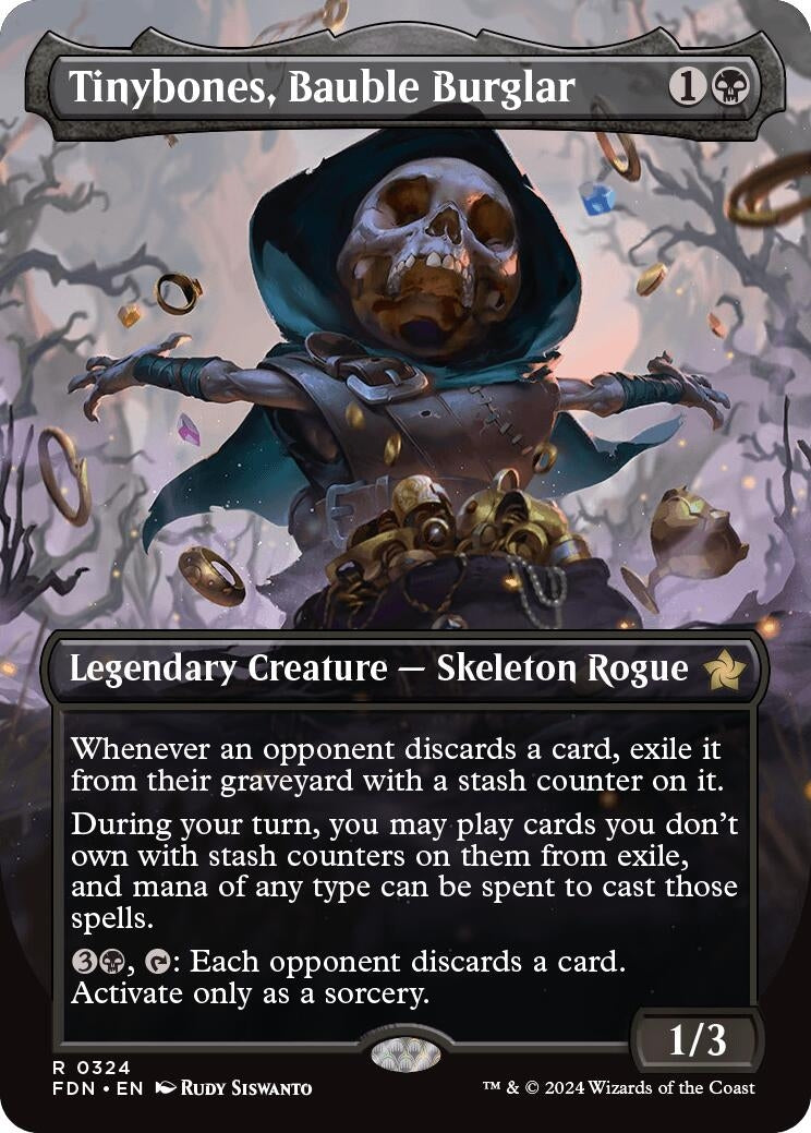 Image for Tinybones, Bauble Burglar (Borderless) (324) [Foundations] - Magic: The Gathering