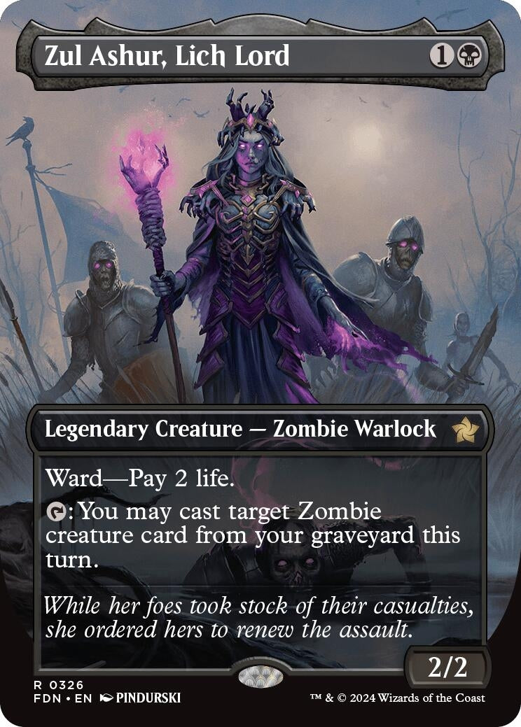 Image for Zul Ashur, Lich Lord (Borderless) (326) [Foundations] - Magic: The Gathering