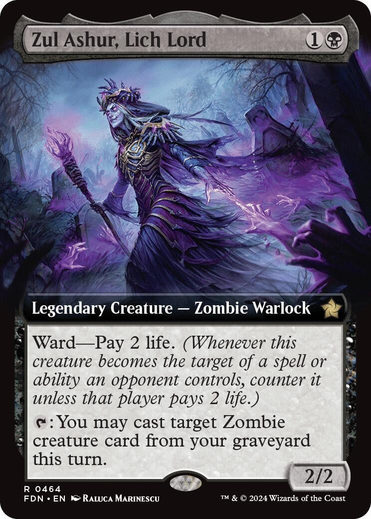 Image for Zul Ashur, Lich Lord (Extended Art) (464) [Foundations] - Magic: The Gathering