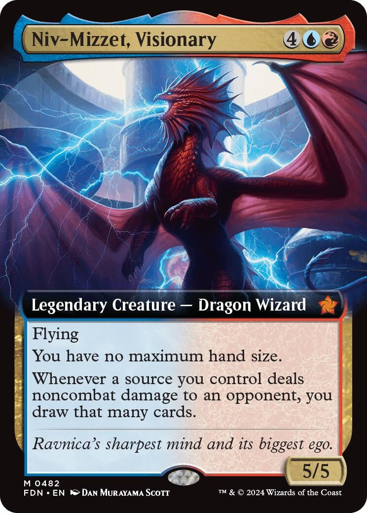Image for Niv-Mizzet, Visionary (Extended Art) (482) [Foundations] - Magic: The Gathering