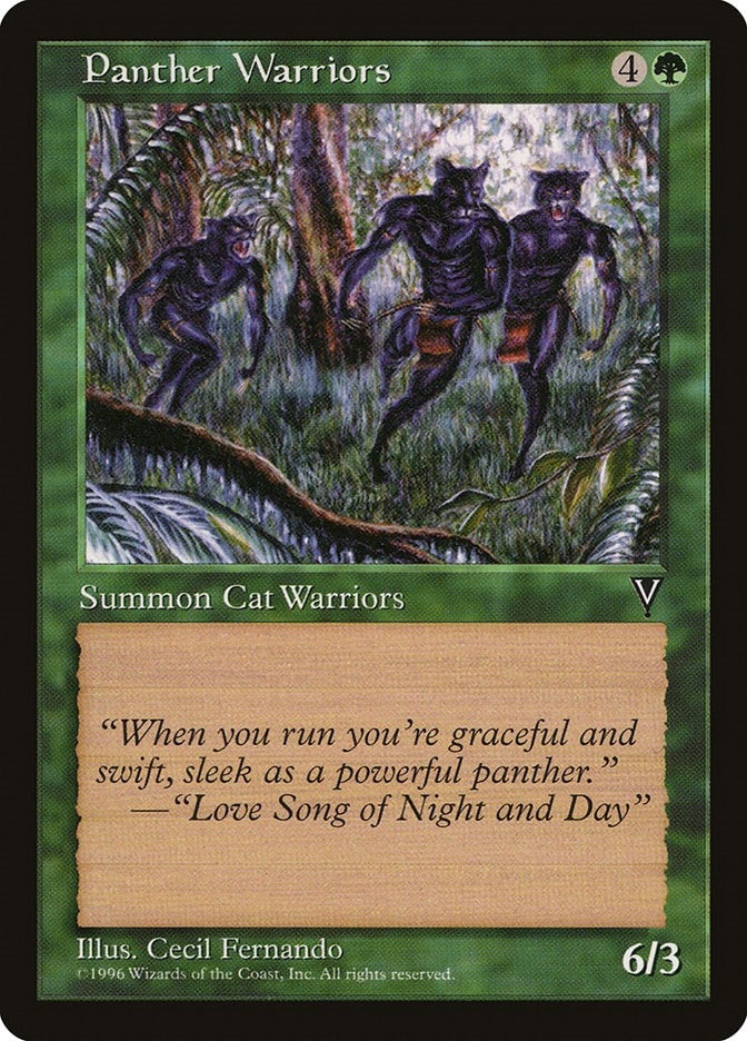 Image for Panther Warriors [Visions] - Magic: The Gathering