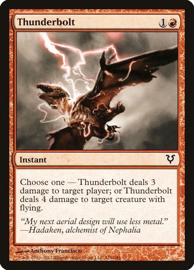Image for Thunderbolt (159) [Avacyn Restored] - Magic: The Gathering