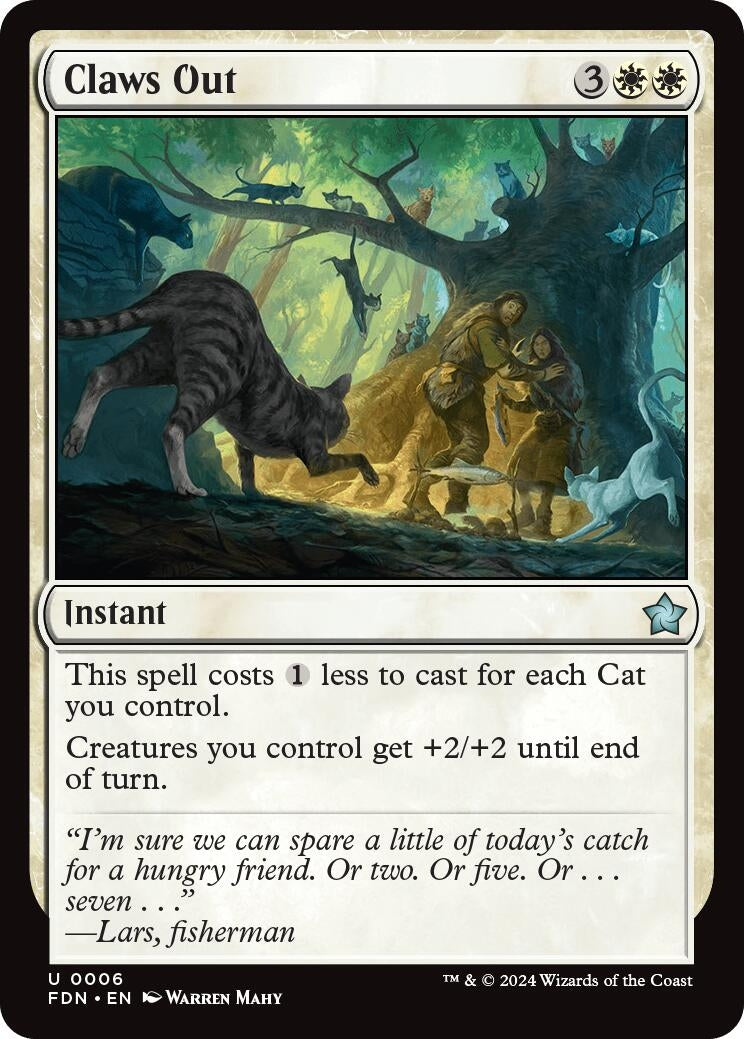 Image for Claws Out (6) [Foundations] - Magic: The Gathering