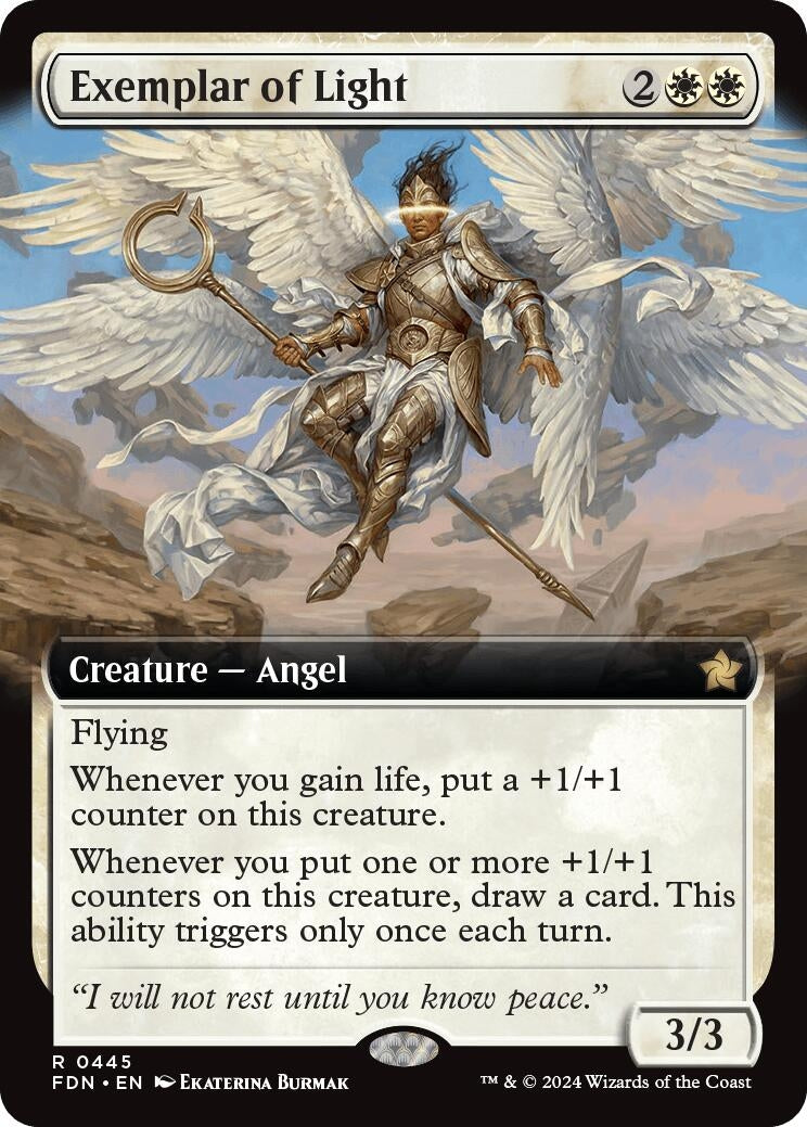 Image for Exemplar of Light (Extended Art) (445) [Foundations] - Magic: The Gathering