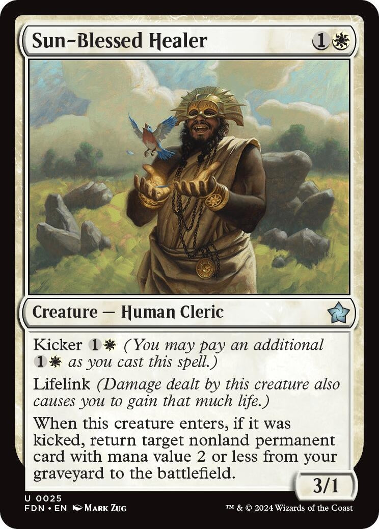 Image for Sun-Blessed Healer (25) [Foundations] - Magic: The Gathering