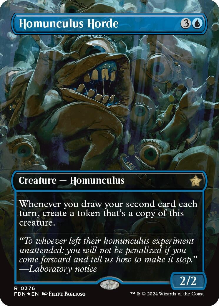 Image for Homunculus Horde (Borderless) (Mana Foil) (376) [Foundations] - Magic: The Gathering