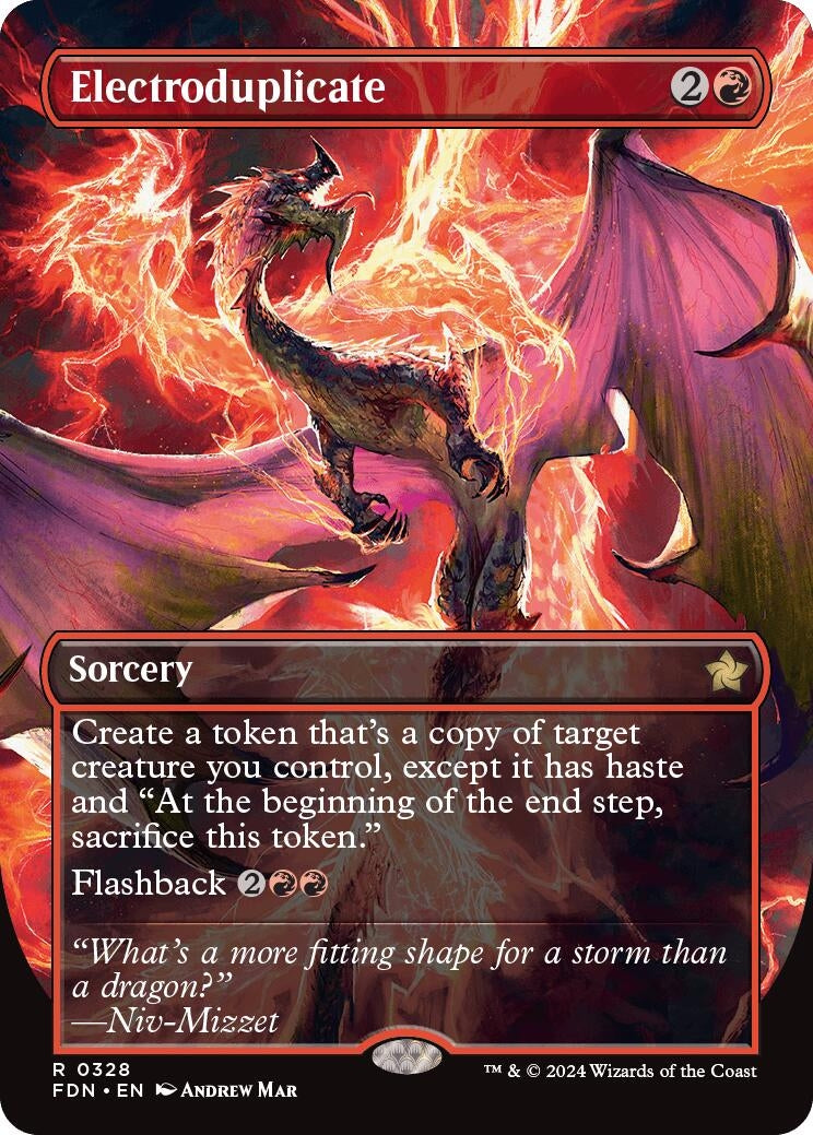 Image for Electroduplicate (Borderless) (328) [Foundations] - Magic: The Gathering