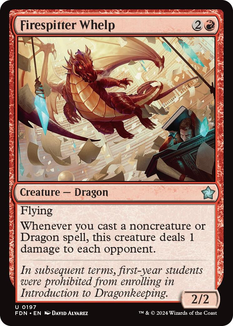 Image for Firespitter Whelp (197) [Foundations] - Magic: The Gathering