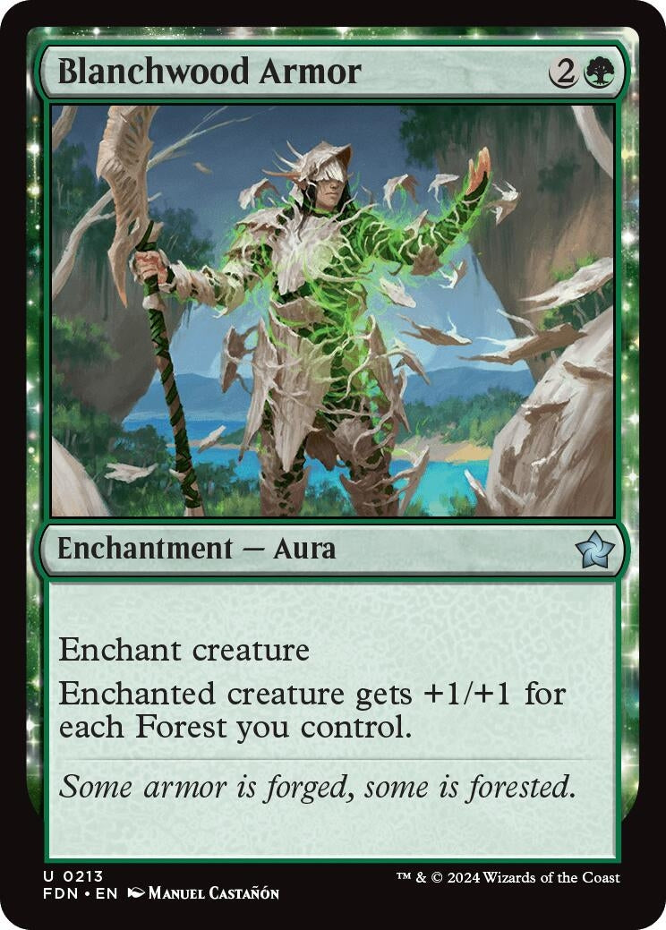 Image for Blanchwood Armor (213) [Foundations] - Magic: The Gathering