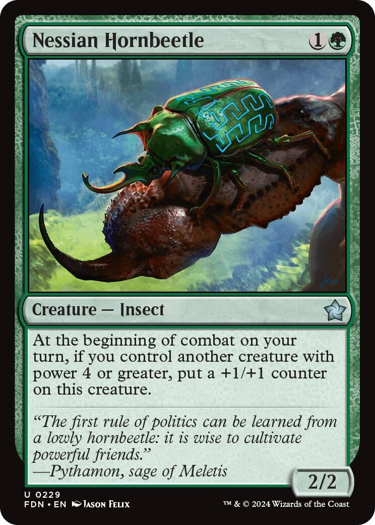Image for Nessian Hornbeetle (229) [Foundations] - Magic: The Gathering