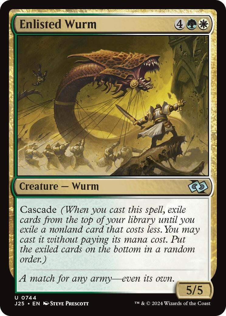 Image for Enlisted Wurm (744) [Foundations Jumpstart] - Magic: The Gathering
