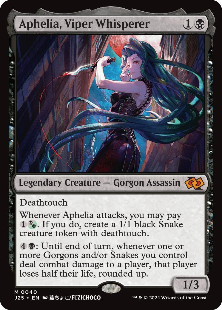 Image for Aphelia, Viper Whisperer (Anime) (40) [Foundations Jumpstart] - Magic: The Gathering