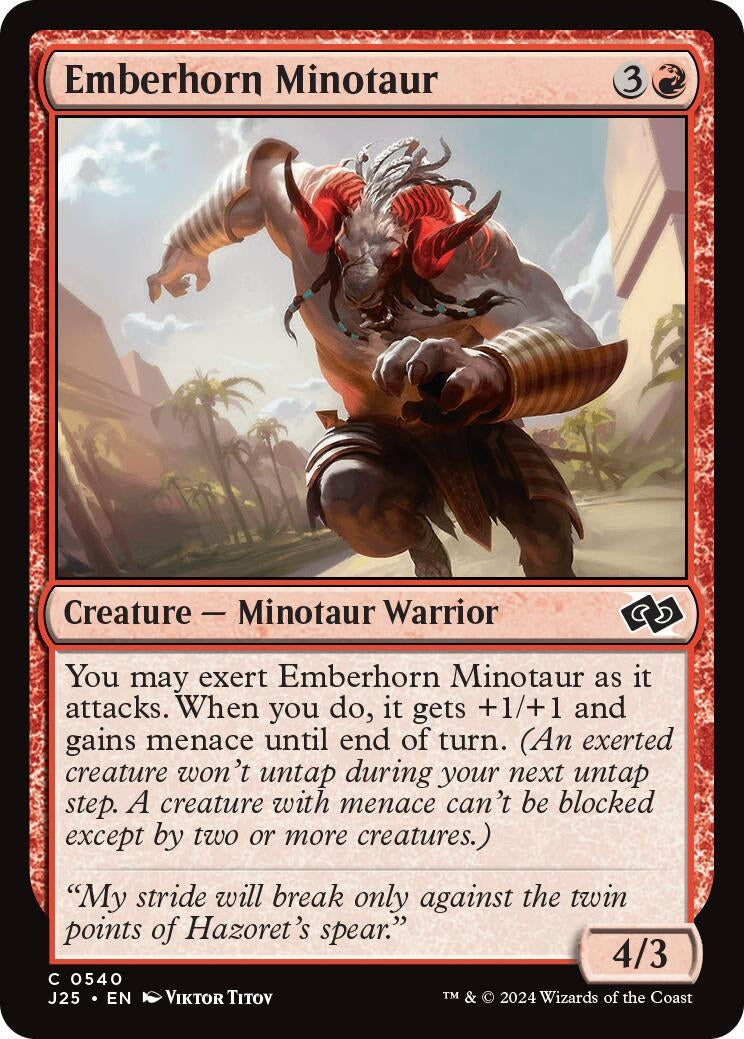 Image for Emberhorn Minotaur (540) [Foundations Jumpstart] - Magic: The Gathering