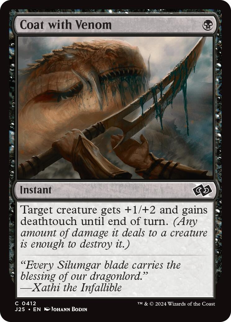 Image for Coat with Venom (412) [Foundations Jumpstart] - Magic: The Gathering