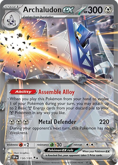 Image for Archaludon ex (130/191) [SV08: Surging Sparks] - Pokemon