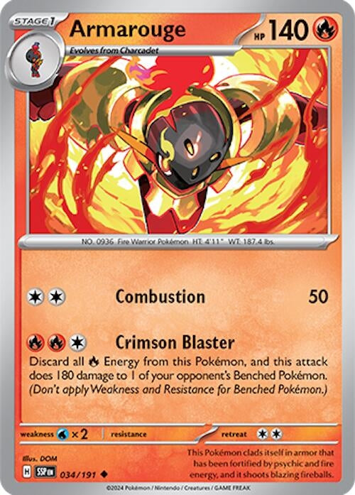 Image for Armarouge (034/191) [SV08: Surging Sparks] - Pokemon