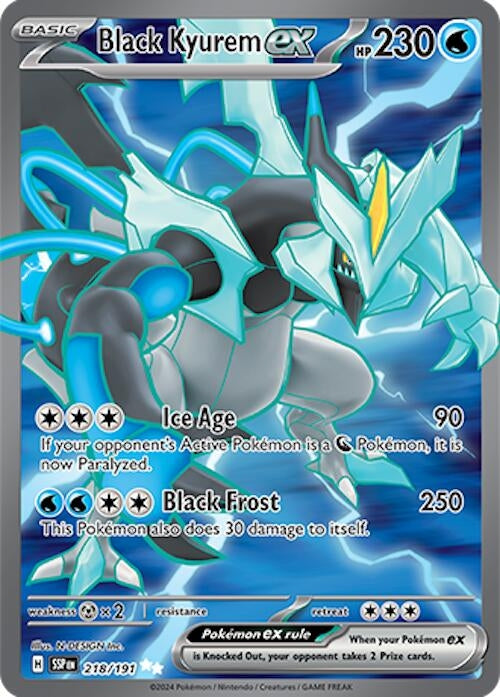 Image for Black Kyurem ex (218/191) [SV08: Surging Sparks] - Pokemon