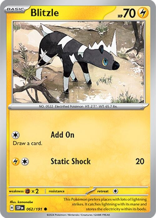 Image for Blitzle (062/191) [SV08: Surging Sparks] - Pokemon