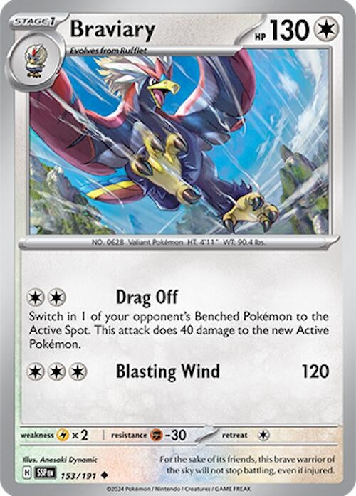Image for Braviary (153/191) [SV08: Surging Sparks] - Pokemon