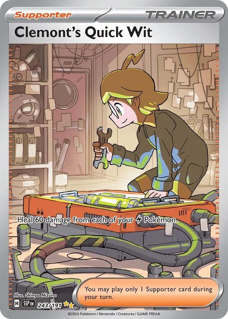 Image for Clemont's Quick Wit (243/191) [SV08: Surging Sparks] - Pokemon