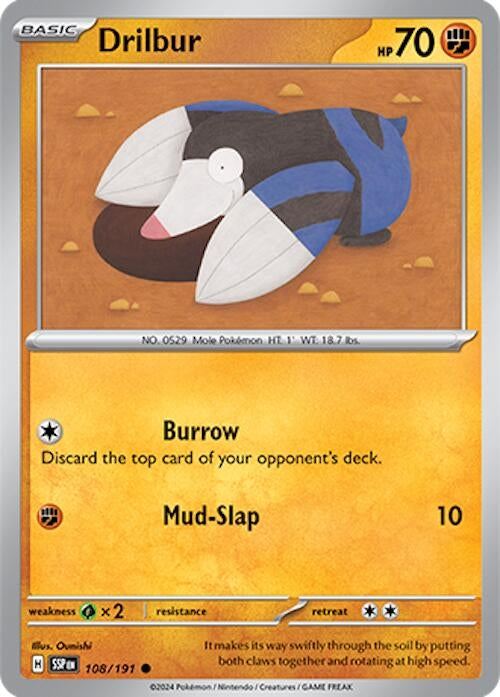 Image for Drilbur (108/191) [SV08: Surging Sparks] - Pokemon
