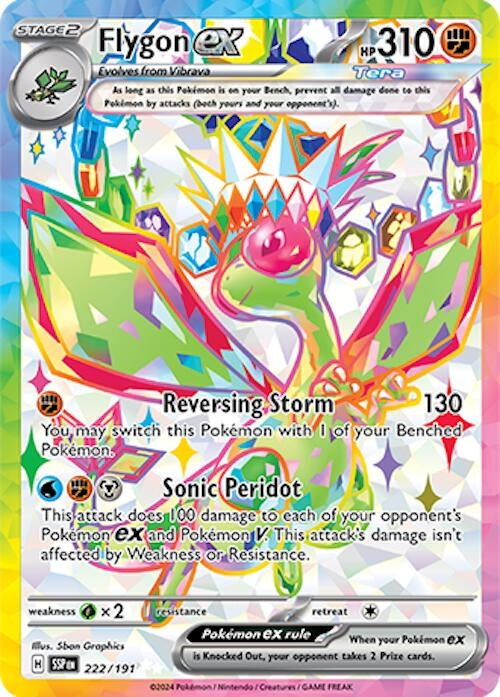 Image for Flygon ex (222/191) [SV08: Surging Sparks] - Pokemon