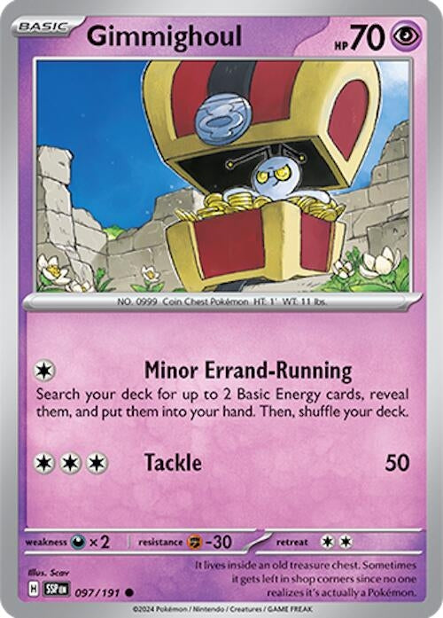 Image for Gimmighoul (097/191) [SV08: Surging Sparks] - Pokemon