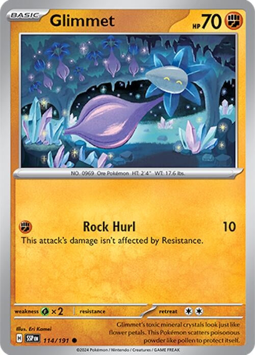 Image for Glimmet (114/191) [SV08: Surging Sparks] - Pokemon