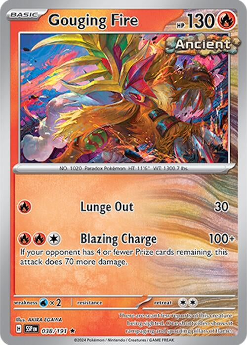 Image for Gouging Fire (038/191) [SV08: Surging Sparks] - Pokemon