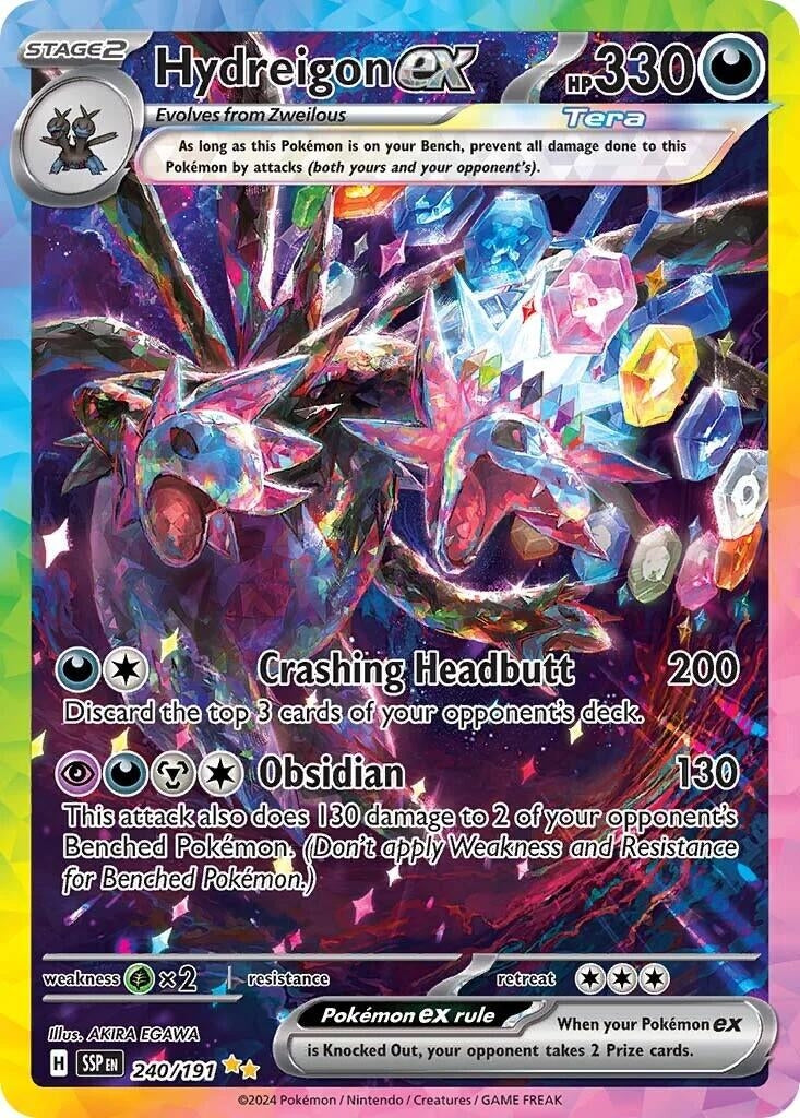 Image for Hydreigon ex (240/191) [SV08: Surging Sparks] - Pokemon