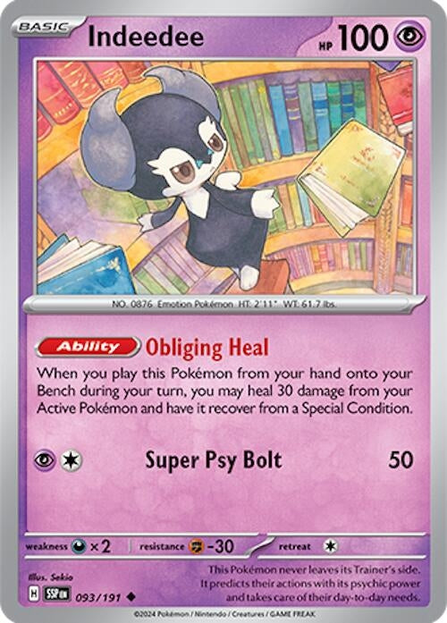 Image for Indeedee (093/191) [SV08: Surging Sparks] - Pokemon